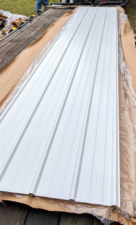 galvalume white 16x3 metal panels